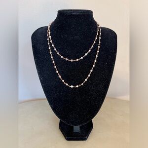 LaFonn Rose Gold and Crystal Necklace